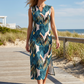 🔥Women's Sleeveless V-Neck Maxi Dress with Side Slit