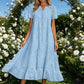 🔥 50% OFF · Women's Elegant V-Neck Short Sleeve Dress ✨