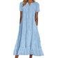 🔥 50% OFF · Women's Elegant V-Neck Short Sleeve Dress ✨