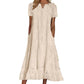 🔥 50% OFF · Women's Elegant V-Neck Short Sleeve Dress ✨