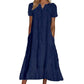 🔥 50% OFF · Women's Elegant V-Neck Short Sleeve Dress ✨