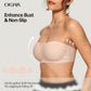 💞 Nahtloser Bandeau-BH ohne Träger – Rutschfest, stützend & bügellos mit Push-up-Effekt!