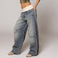 🔥 50% OFF · Women's Vintage Low-Rise Wide-Leg Jeans ✨