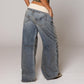 🔥 50% OFF · Women's Vintage Low-Rise Wide-Leg Jeans ✨