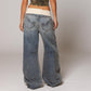 🔥 50% OFF · Women's Vintage Low-Rise Wide-Leg Jeans ✨