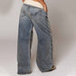 🔥 50% OFF · Women's Vintage Low-Rise Wide-Leg Jeans ✨