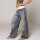 🔥 50% OFF · Women's Vintage Low-Rise Wide-Leg Jeans ✨