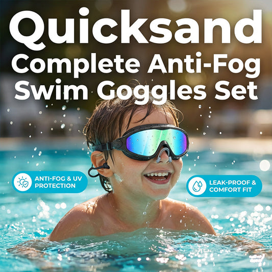 🏊 Imfria barnsimglasögon – Med öronproppar & näsklämma | SPARA 50% idag!
