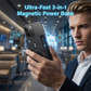 🔋 3-i-1 magnetisk powerbank – Inbyggd kabel | SPARA 50% idag! ⏳
