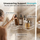 🚿 Borrfri duschhylla för hörn – Utrymmesbesparande | SPARA 50% idag!
