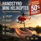 Flygande helikopter-nyckelring 🚁✨｜Solcellsdriven mini-drönare med LED-ljus