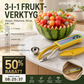 ✨ Elevate Your Fruit Preparation Game—The 3-in-1 Multi-Function Melon Ball Scoop & Carving Knife Set! ✨