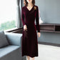 Embroidered Velvet Dress