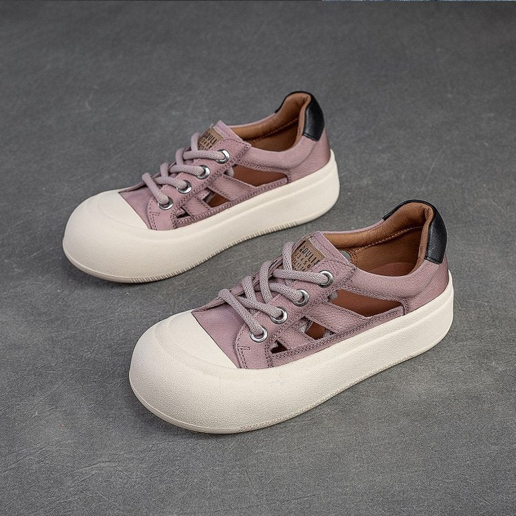Retro Thick Bottom Hollow Roman Sandals