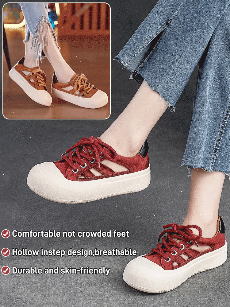 Retro Thick Bottom Hollow Roman Sandals