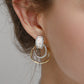 Opal and Zircon Hoop Earrings