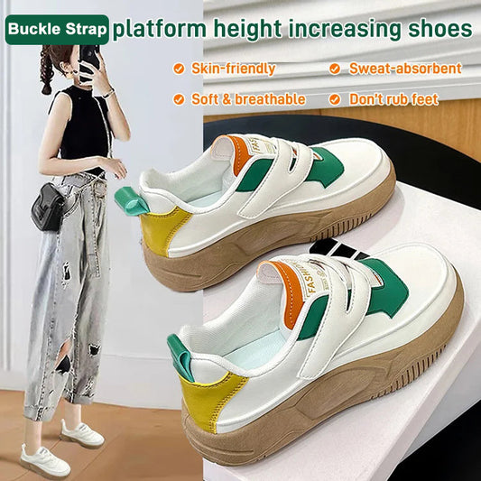 Buckle Strap Platform Height Increasing Shoes