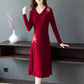 Embroidered Velvet Dress