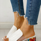 Women's Croc Embossed Rhinestone Chunky Heels