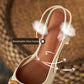 French Square Toe Flat Bottom Female Sandals