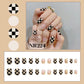 Checkerboard Nail Patch with Jelly Gum (24PCS)