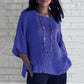 Spring 2023 fashion solid color cotton linen top