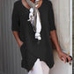 2023 Spring Fashion Solid Color Cotton Linen Pocket Tops