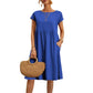 2023 Spring Fashion Solid Color Cotton Linen Pocket Dress
