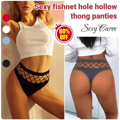 Sexy Fishnet Hole Hollow Thong Panties