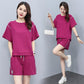 Comfortable Sports Casual 2-Piece Set Short Sleeve + Shorts