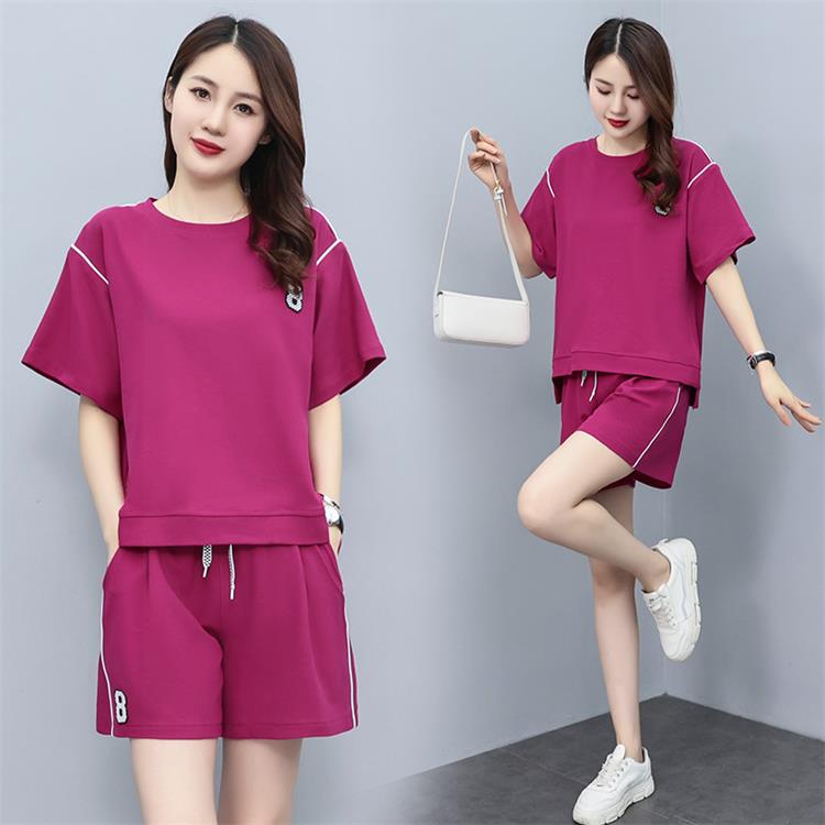 Comfortable Sports Casual 2-Piece Set Short Sleeve + Shorts
