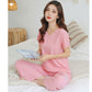 🔥 Buy 2 Free Shipping 🔥Soft Comfortable Ice Silk Short Sleeve T-Shirt Two Piece Set Loose Wide-leg Pants
