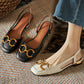 French Square Toe Flat Bottom Female Sandals