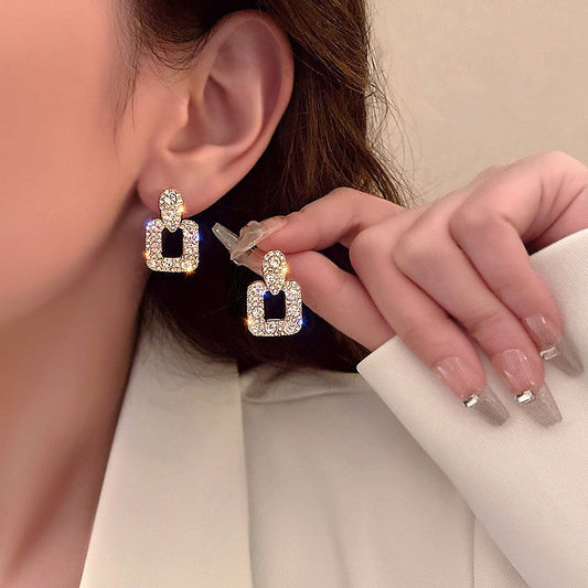 Super Sparkle Geometric Zircon Earrings