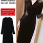 Embroidered Velvet Dress