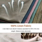 Solid Color Cotton Linen V-neck Dress