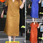 Solid Color Cotton Linen V-neck Dress