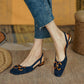 French Square Toe Flat Bottom Female Sandals