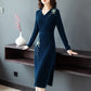 Embroidered Velvet Dress