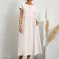 2023 Spring Fashion Solid Color Cotton Linen Pocket Dress