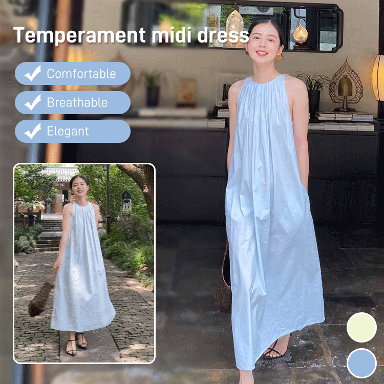 Temperament French Holiday Style Midi Dress