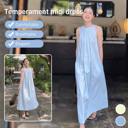 Temperament French Holiday Style Midi Dress
