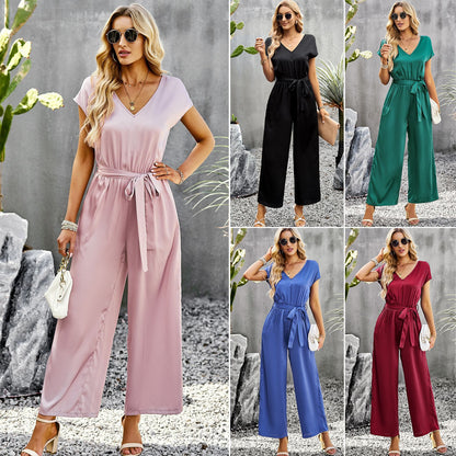 Solid Color Jumpsuit