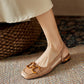 French Square Toe Flat Bottom Female Sandals