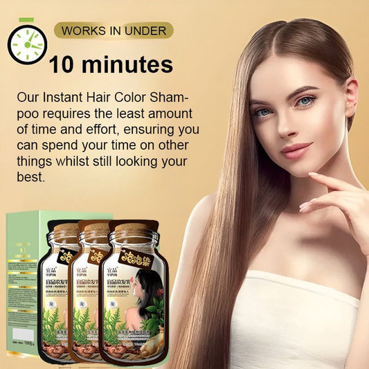 Plant ingredients hair coloring shampoo