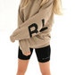 Printed Long Sleeved Loose Hooded Sweater for Women