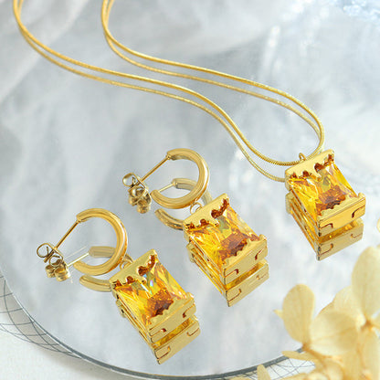 Personalized Lava Necklace & Earrings (Sizzling love)