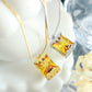 Personalized Lava Necklace & Earrings (Sizzling love)