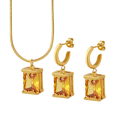 Personalized Lava Necklace & Earrings (Sizzling love)